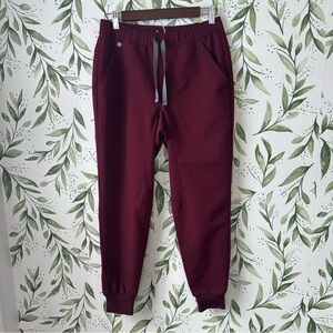 Figs Technical Collection Jogger Scrub Pants. Maroon. XS